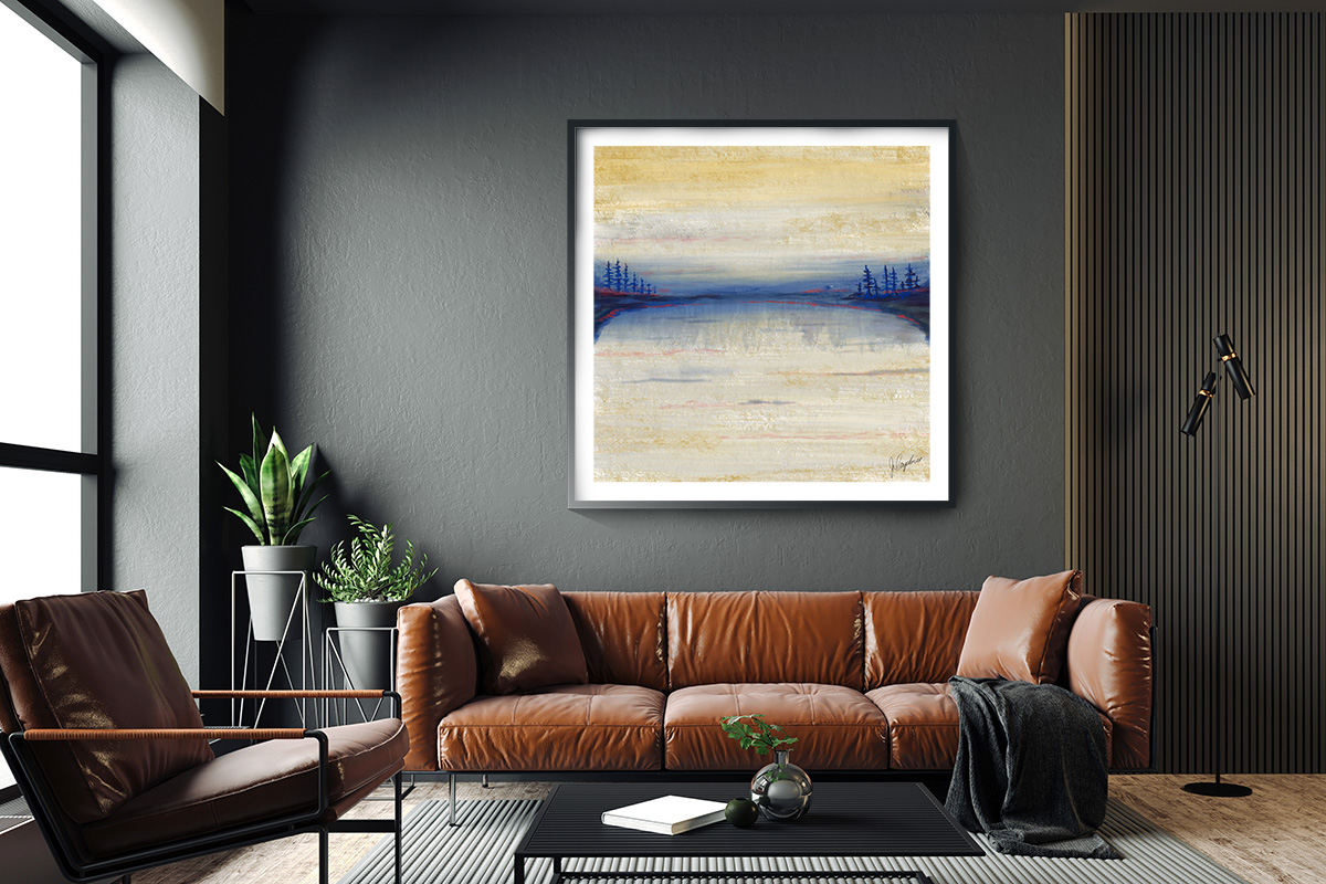 Aurora painting in livingroom