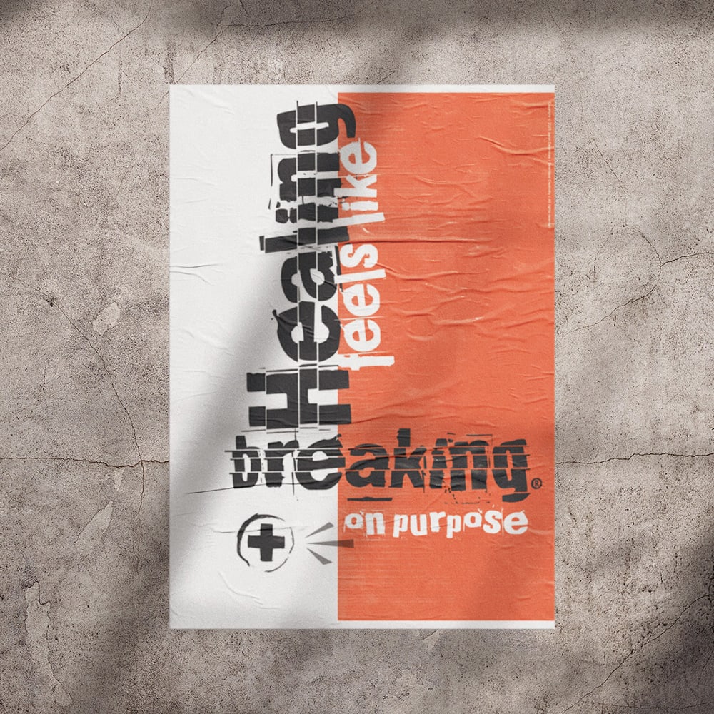 Healing poster on the wall